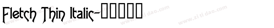 Fletch Thin Italic字体转换
